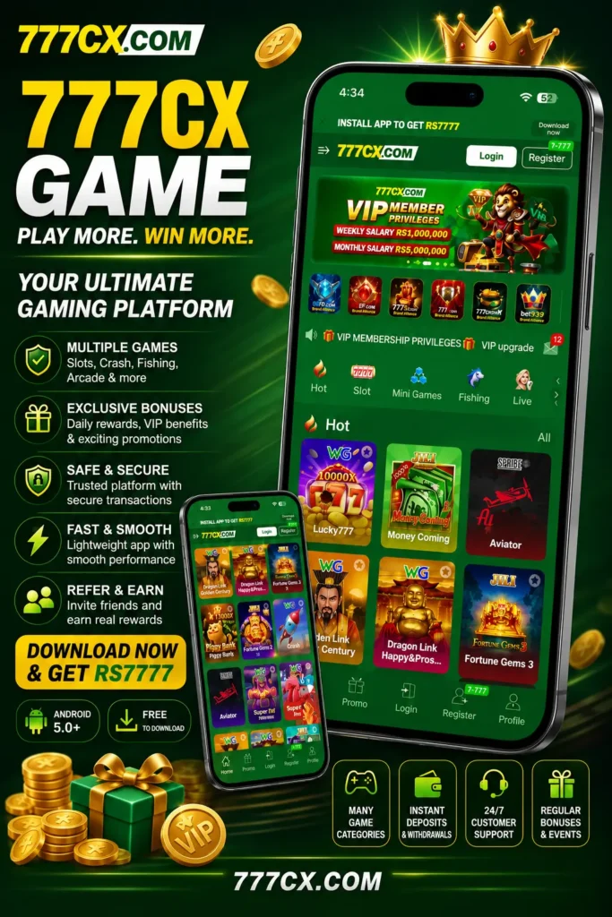 Home 2 777CX game poster with mobile games bonuses VIP rewards and Android download 1